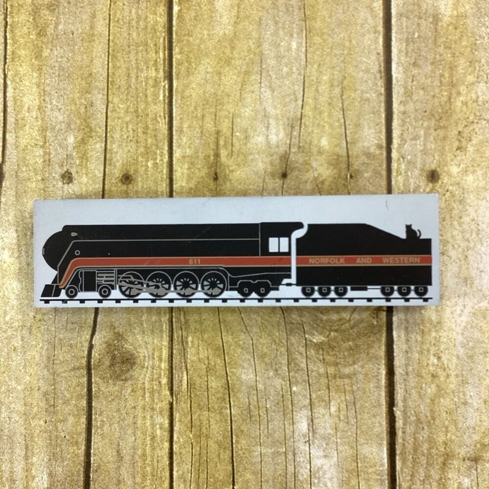 Norfolk Western 611 Steam Engine Train Cats Meow Wood Figure Signed Faline 94